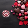Valentinstag Bügelbild, glückliches Gesicht mit Herzen, romantische Liebe Stickerei, 4,5 cm