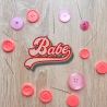 Retro Aufnäher | Regenbogen Babe | Bestickte 70er Jahre Y2K Style, bunte Applikation zum aufbügeln