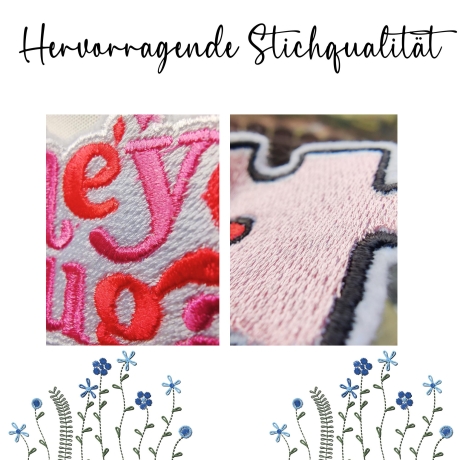 Hunde Aufnäher: Gestickte Silhouette Applikation, Farben anpassbar