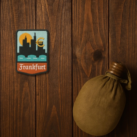 Frankfurt Skyline Gestickter Aufnäher: Aufbügler (8 cm)