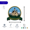 Neuschwanstein Aufnäher | Deutschland Reise Aufnäher | Schloss Neuschwanstein Stickpatch | Bayern Souvenir Aufnäher | Wander & Travel-Abzeichen