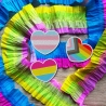 Pride Herz Patch gestickter Regenbogen, kleines Bügelbild queer merch
