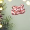 Festlicher Urlaub Filz Aufnäher | Aufgestickt Merry Christmas |. 8cm