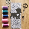 Gestickter Silhouette Dackel Aufnäher: Anpassbare Farben, 7,5 cm Hundeliebhaber Geschenk