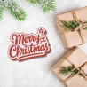 Festlicher Urlaub Filz Aufnäher | Aufgestickt Merry Christmas |. 8cm