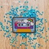 90s Mixtape Patch, Besticktes Retro Kassette Design