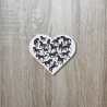 Pferdeliebhaber Aufnäher: Reiter Silhouette Herz Gestickte Applikation, 8 cm