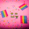 Pride Patch Bundle, 4 Mini Applikationen Set 3-4 cm groß