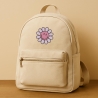 Happy Face Aufnäher | Smiley Blume Aufnäher – Retro Daisy | 6 cm Zierstickerei