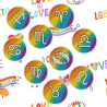 Pride Patch: Sternzeichen Regenbogen LGBTQ+ zum Aufnähen und Aufbügeln, 6 cm