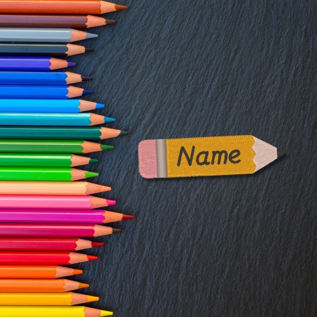 Custom Pencil Patch - 8 cm, Individuell, ideal für Schulstart
