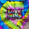 Pride Aufnäher | Love Wins – Bestickter LGBTQ+ Aufnäher mit Regenbogen-Flaggen | Aufbügeln
