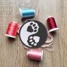 Pet Lover Patch, Hund und Katze Yin-Yang, Black & White