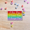 Rainbow Pride Patch – Gestickte LGBTQ+ Applikation, sehen, lieben, akzeptieren