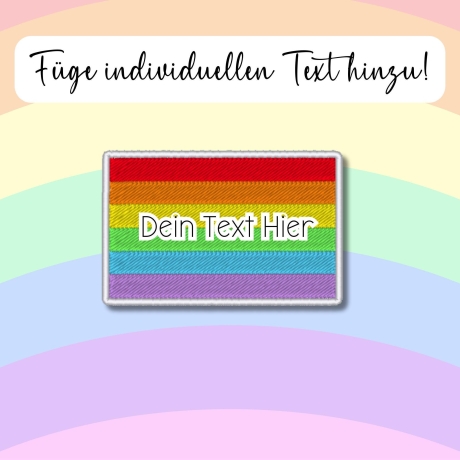 Pride Flagge Patch gesticktes Regenbogen Bügelbild LGBTQ Pride Accessoires für Jacke, Tasche, Hut