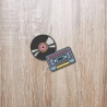 Retro Patch – Schallplatte & Kassette Stickerei Aufnäher für Musikliebhaber (7,5 cm hoch)