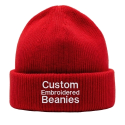 Individuell bestickte Mütze, personalisierte Fold over Hat mit Text oder Logo, Small Business Logo