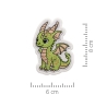 Grüner Drache Aufnäher, gesticktes, kleines Bügelbild