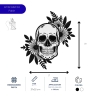 Totenkopf aufnäher groß bestickt,schwarz weiß rückenpatch,Biker Motorradweste
