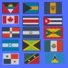 Nordamerikanischer Country Flagge Patch, USA Kanada Mexiko Gestickte Aufbügler Flaggen