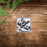 Gestickter Snowboard Aufnäher: Wintersport Applikation - 8 cm