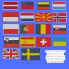 Europäische Länder Flagge Patch, Deutschland, UK, Irland gestickte Aufbügler