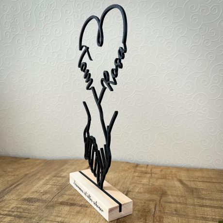 Personalisiertes Geschenk Hochzeit&Jahrestag|Hände Aufsteller 