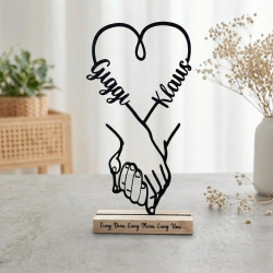 Personalisiertes Geschenk Hochzeit&Jahrestag|Hände Aufsteller 