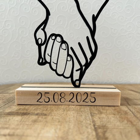 Personalisiertes Geschenk Hochzeit&Jahrestag|Hände Aufsteller 
