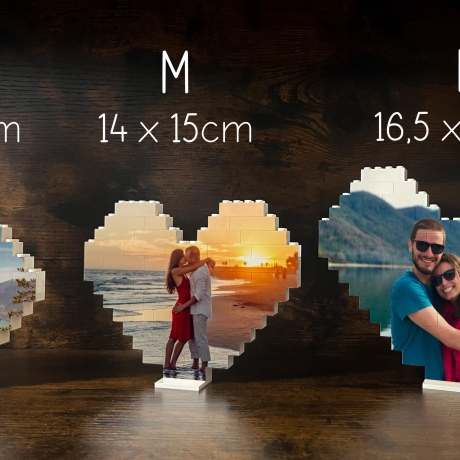 Personalisiertes Fotoherz aus Klemmbausteinen,Foto Herz,