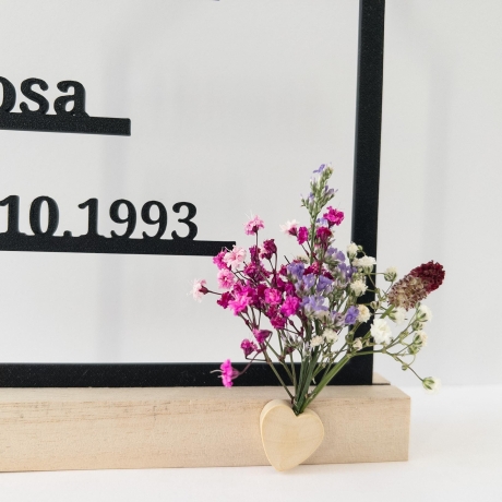 Personalisiertes Familienschild Haus Line Art 3D Druck mit Namen 