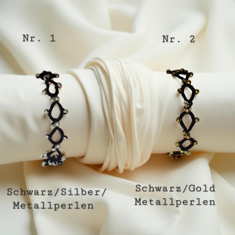 Tatting Armband mit Perlen