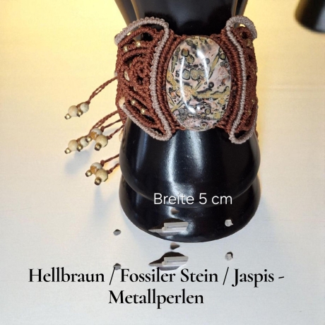 Makramee Armband mit Edelstein