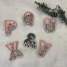 Holzbuchstaben Wildblumen, Blume, Türschild, Name, ABC