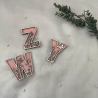 Holzbuchstaben Wildblumen, Blume, Türschild, Name, ABC