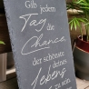 Schiefertafel mit inspirierendem Spruch – Einzigartige Dekoration für Garten und Zuhause