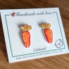 Ohrringe Karotte in Cartoon Optik für Ostern oder als Geschenk