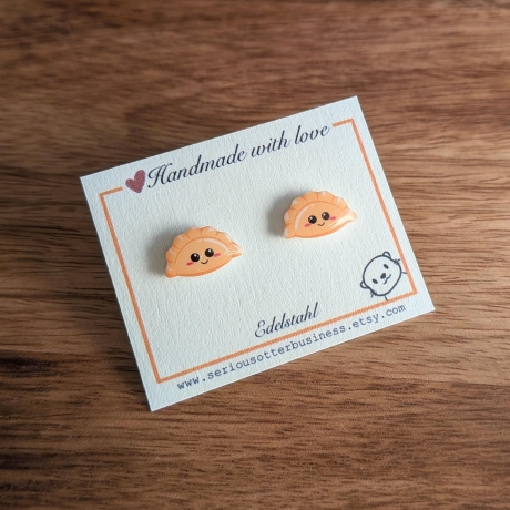 Edelstahl Ohrstecker Dumplings bzw Gyoza Kawaii für Japan Fans
