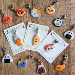 Charms bzw. Anhänger mit Ramen, Sushi, Nigiri, Dumpling und mehr