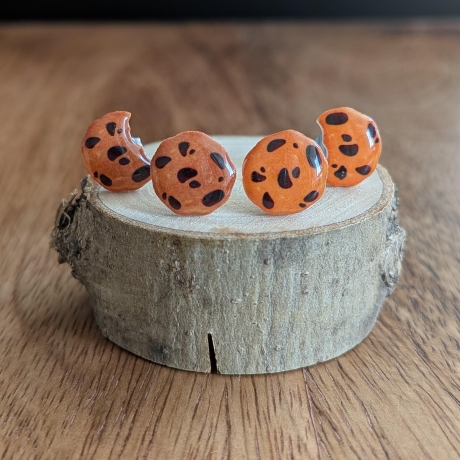 Ohrringe angebissene Kekse mit Chocolate Chips für Cookie Fans