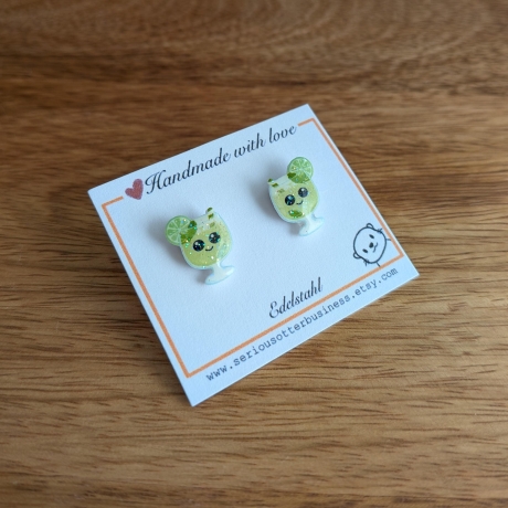 Ohrstecker Hugo als süßes Sommer Accessoire für den Mädelsabend