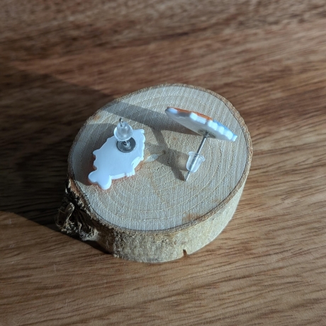 Ohrstecker Taiyaki Japanisches Dessert mit Fisch-Waffel und Eis 