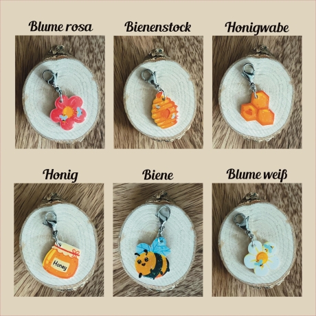 Charms und Anhänger mit Obst, Biene, Waffel, Eis, Kühe und mehr