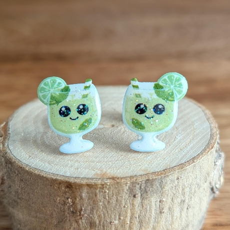 Edelstahl Ohrstecker Aperitif als süßes Sommer Accessoire