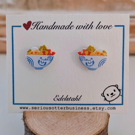 Ohrringe Ramen Ohrstecker mit asiatischem Essen - Japan Motiv 