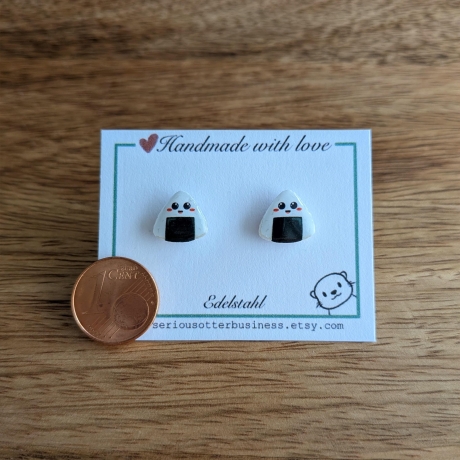 Ohrringe Onigiri Schmuck für Japan Liebhaber und Sushi Fans