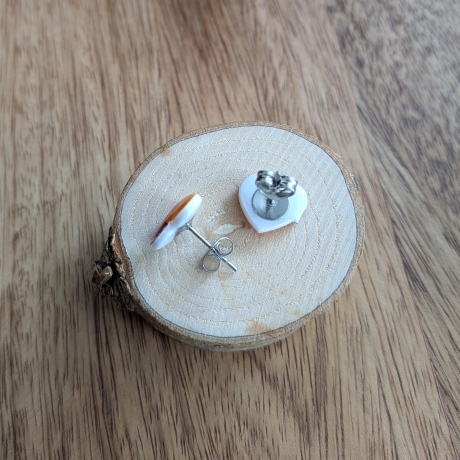 Herzwaffel Ohrringe für Waffel und Schoko Liebhaber