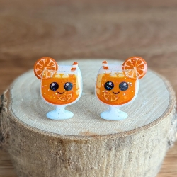 Ohrstecker Orange Spritz perfekt für Mädelsrunden und den Sommer