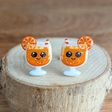 Ohrstecker Lavendel Spritz für Mädelsrunden und den Sommer