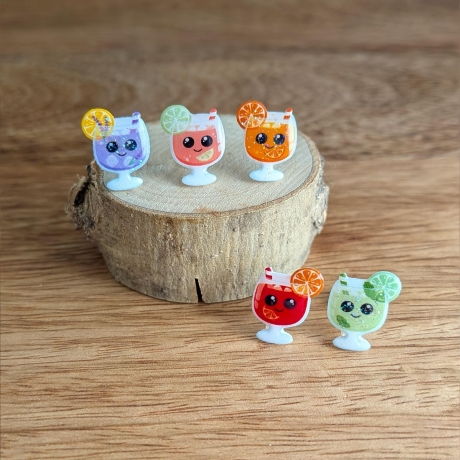 Ohrstecker Lavendel Spritz für Mädelsrunden und den Sommer